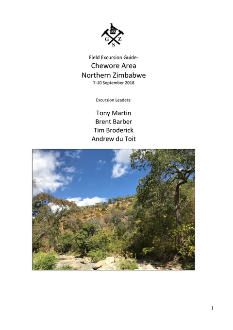 Cover of Chewore Field Guide - September 2018