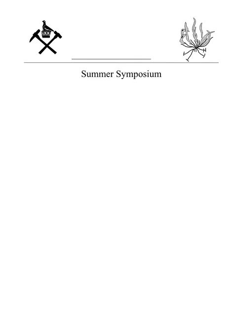 Cover of Summer Symposium Abstract - 2003